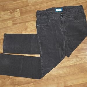 Girls Sz 14 Cherokee Brand Denim Adjustable Waist Brown Stretch Corduroy Pants